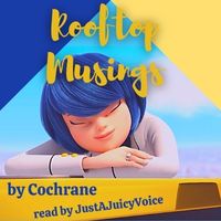 Image of Kagami looking whistful with the title and creators written